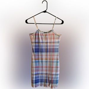 Rue21 Multicolored Plaid Bodycon Dress w/ Slit